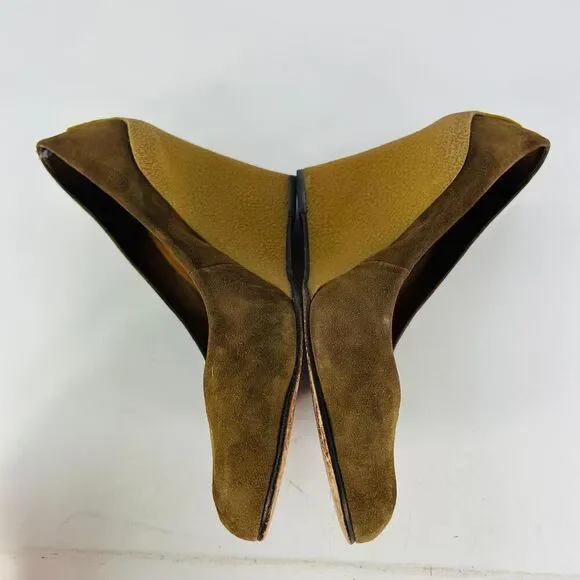 Michael Kors Women's Brown Suede Wedge Heels US 9 M Slip-on Shoes - Picture 13 of 15